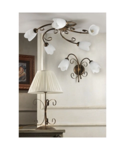 APPLIQUE 2 LUCI ONLI "ODINO" BRONZO E14